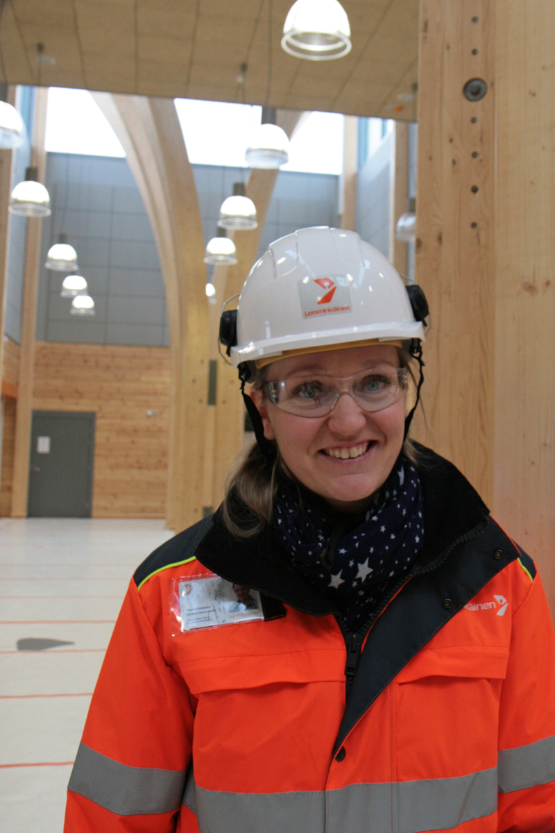 Hanna Keskiaho, Purchasing Engineer at the construction company Lemminkäinen Talo Oy. Photo: Anna Kauppi