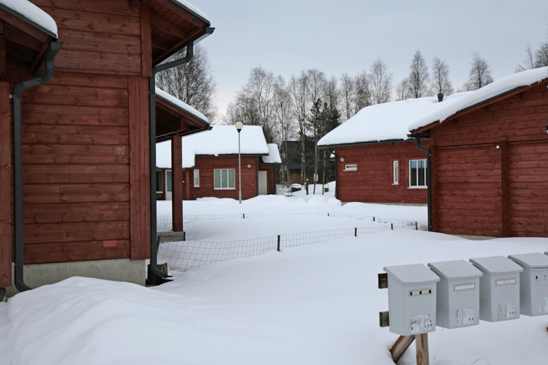 Log-built residential area in Pudasjärvi. Photo: Anna Kauppi