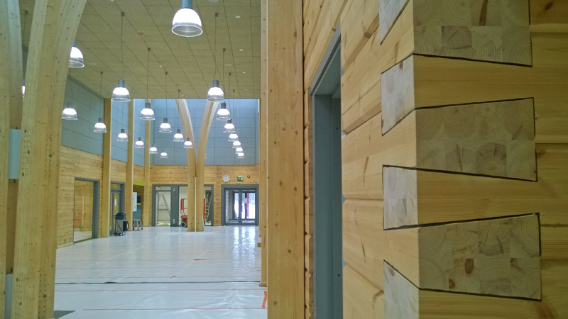 The log-built school centre in Pudasjärvi. Photo: Anna Kauppi