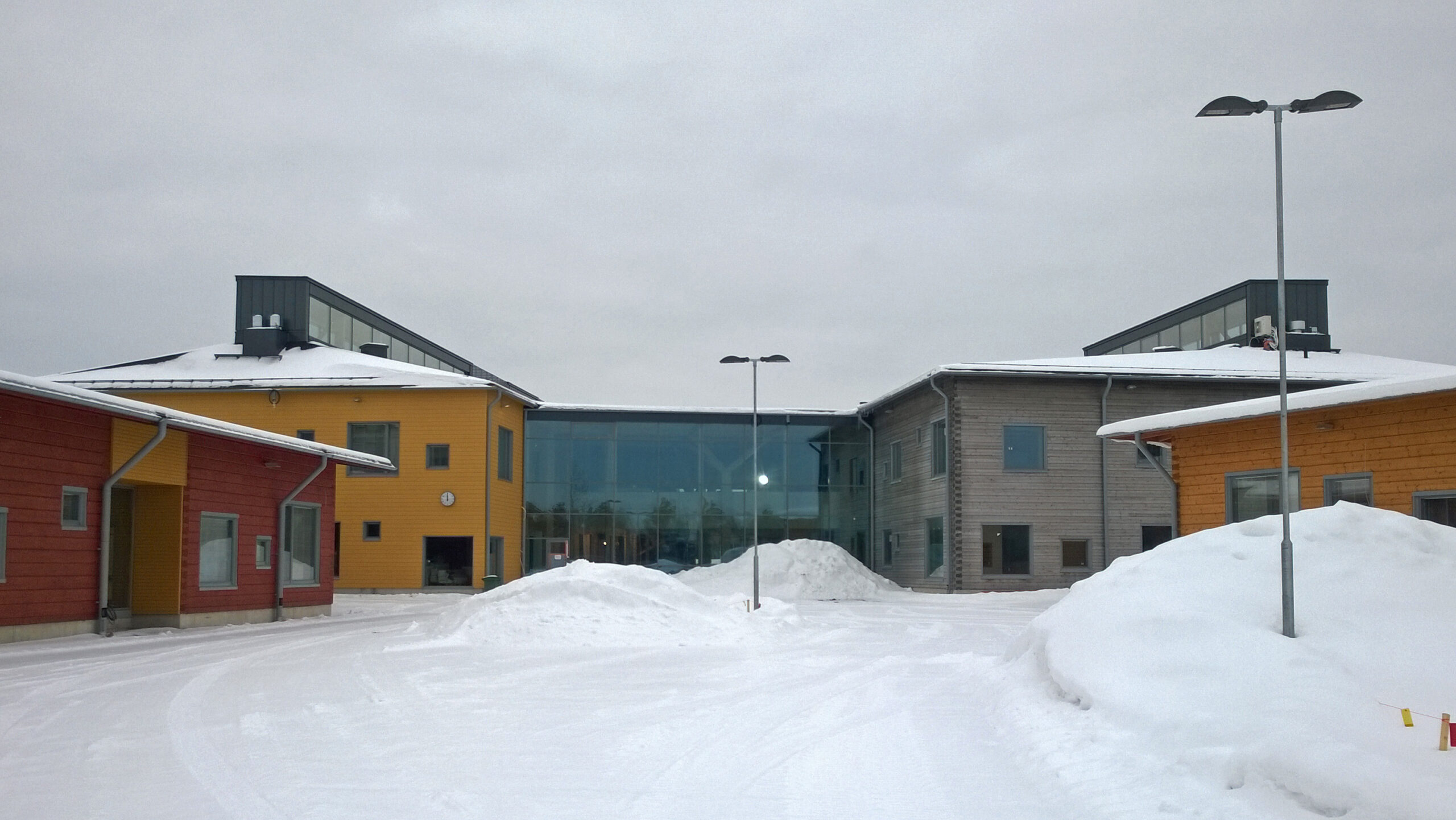 The log-built school centre in Pudasjärvi. Photo: Anna Kauppi