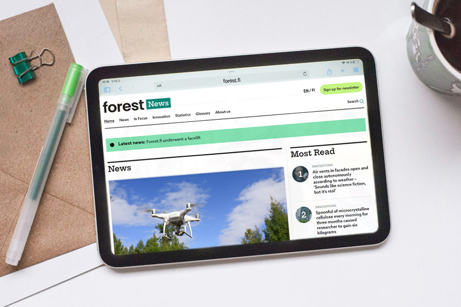Forest.fi-verkkolehden etusivu.